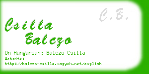 csilla balczo business card